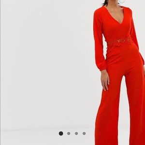 ASOS red jumpsuit